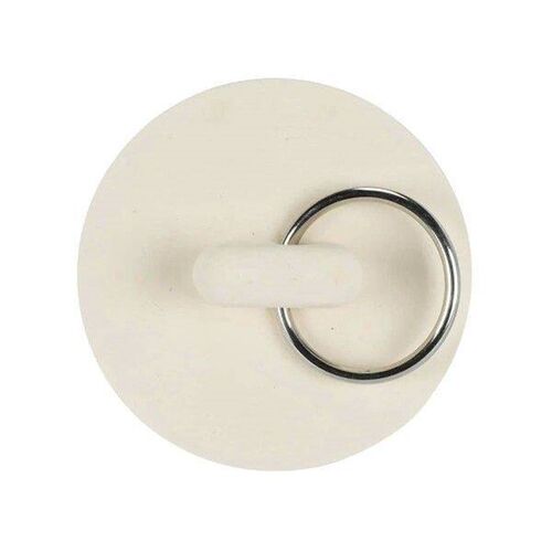 1 1/2in White Rubber Wash Basin Bathtub Plug Sink Plug