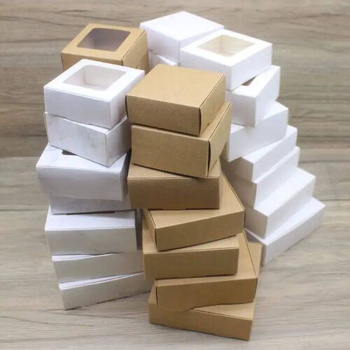 10pcs various gift packaging white kraft paper, window box p
