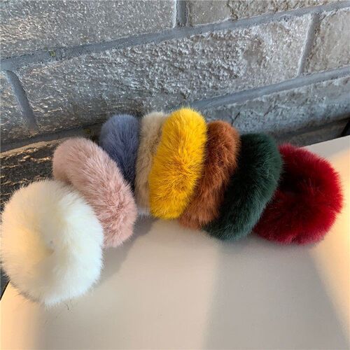 Net red ins autumn and winter plush pig large intestine hair