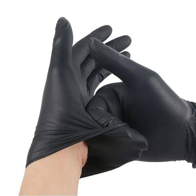 30/50/100PCS Black Nitrile Gloves Household Kitchen Bathroom