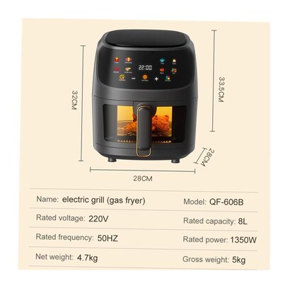 8LEnglish button air/fryer oven Multifunctional No lampblack