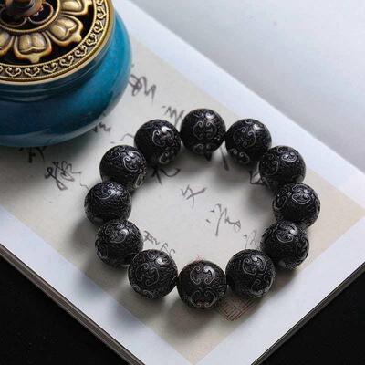 Hand Strings Ebony Red Sandalwood Carved 2.0 Beads Hand Stri