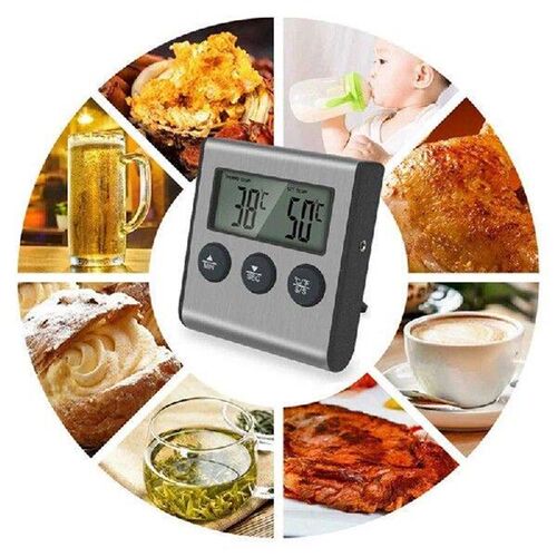 Kitchen Digital Thermometer BBQ Oven Meat Grill Function