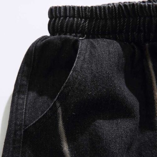 ATN Mens  Summer New Faion Black enim orts Mens Loose Cas
