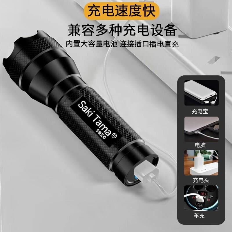 5000LM Zoomable XM-L T6 LED Flashlight Torch Light手电筒图片