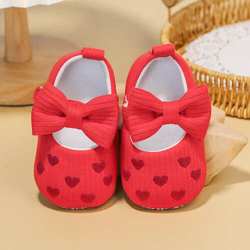 Baby Soft Shoes 0-1岁宝宝针织布蝴蝶结软底防滑学步鞋