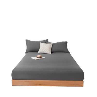 床垫套针织纯色床笠床单件1.8米 bed sheets fitted sheet cotton