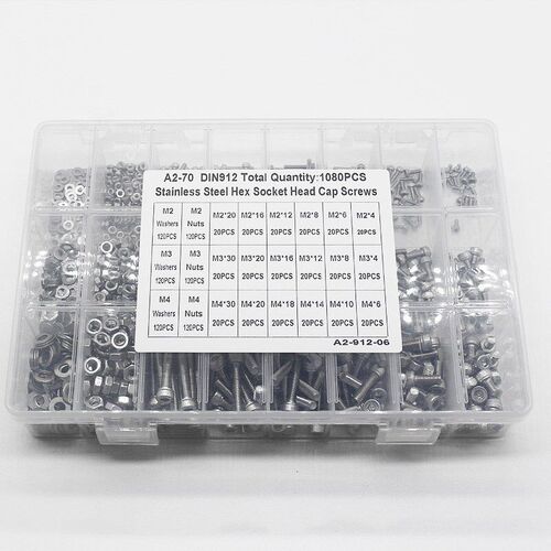 Bolt and Nuts Hex Hexagon Socket Screw Set M3-M5 Stainless S