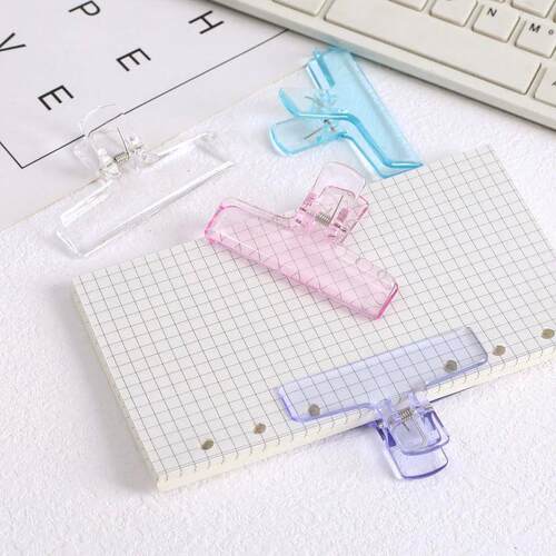 Ins Transparent Binder Clips Kawaii Paperclips File Document