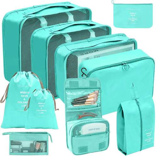 7/8/9/10 Pcs Set Travel Organizer Storage Bags Suitcase Pack