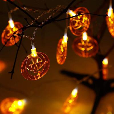 Halloween decorations lights glowing string Halloween bar