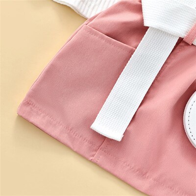 Kids Infant Baby Girl Summer Skirt Outfit Solid Color Sleeve