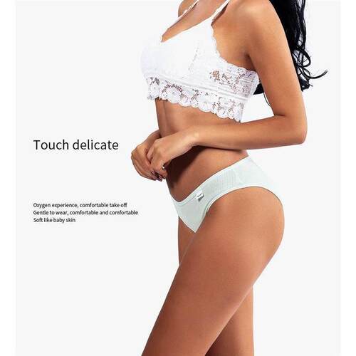 Women Cotton Underwear Ladies Mid Rise Briefs Comfy Panties