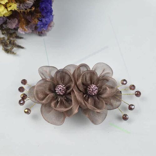 Huosheng Korean hair clip yarn vflower spring spring clip f