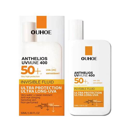 New Invisible Fluid Sunscreen SPF 50+ High Quality Water + S