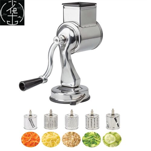 Rotary Grater Food Mills Nut Grinder With 5 Drum Blade for C
