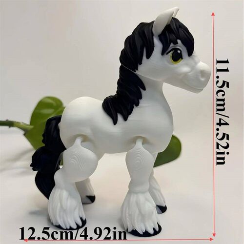 3D Printed Horse Pony Model Flexible Animals Toy Statue Mova
