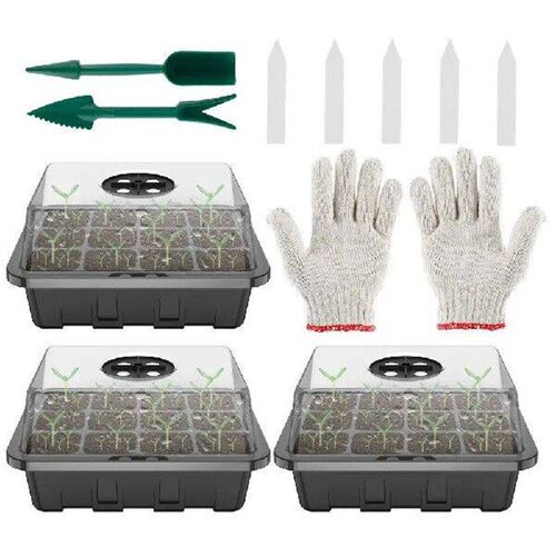 New 12 Cells Seed Tray Seedling Starter Trays Garden Plant