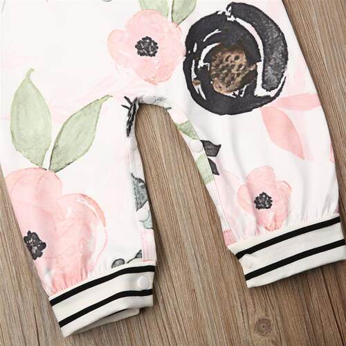 Citgeett Spring Newborn Baby Girl Boy Kid Flower Striped Rom