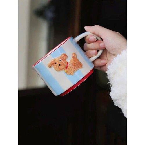 Ahunderjiaz-Ceramic Coffee Mugs, Couple Afternoon Tea, Milk