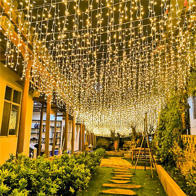 5M Christmas lights waterfall Outdoor LED Curtain String Lig