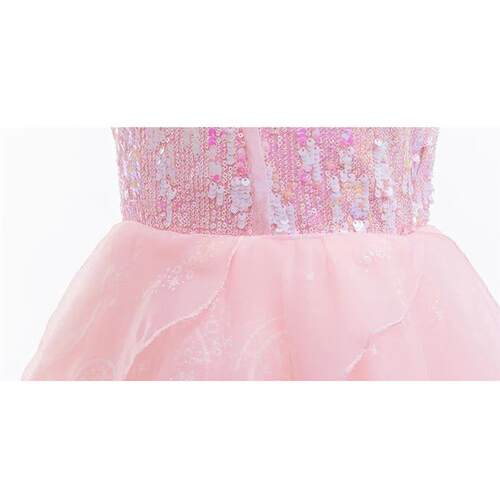 Girl Wicked Glinda Cosplay Costume Pink Wedding Princess Eve