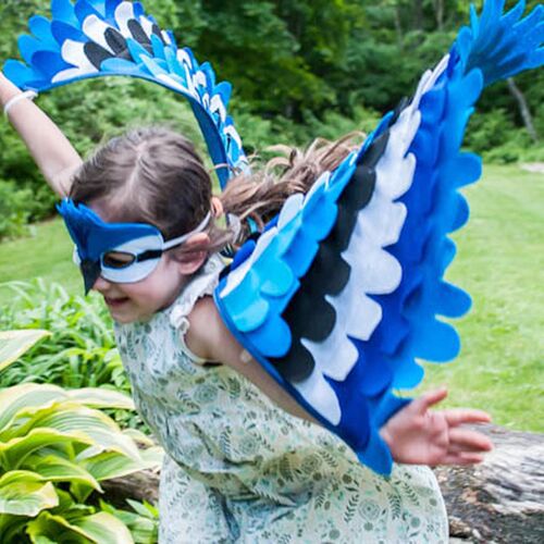Kids Animal Costume Birds Felt Wings Fun Cosplay Halloween K