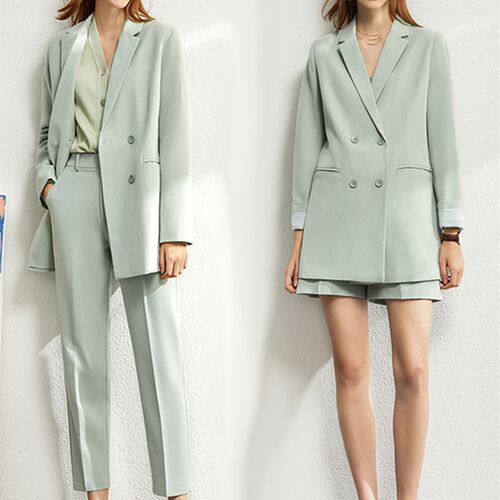 Amii Minimalism Spring Female Office Lady Blazer Women Vneck