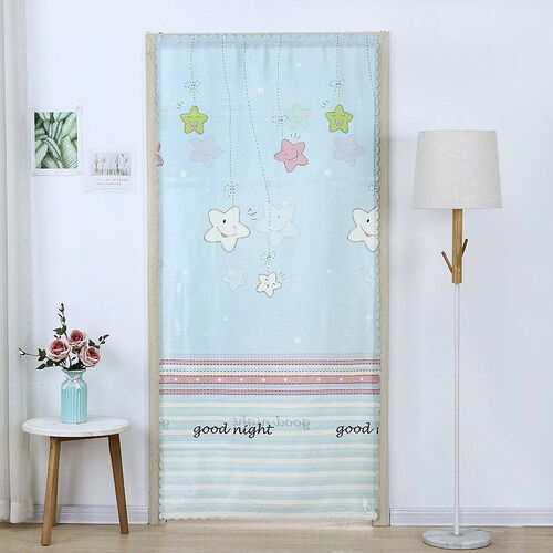 Kitchen Door Curtain Partition Curtain Fabric Double-sided C