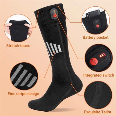 Winter Heated Socks Rechargeable Heating Socks for USB 5000m