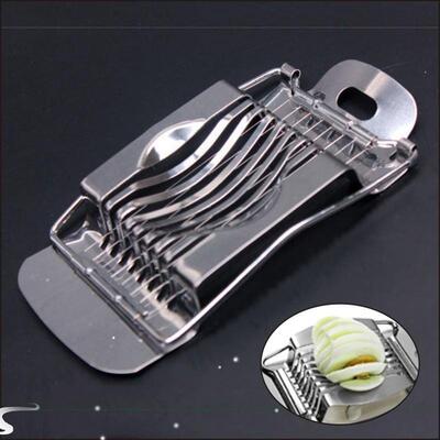 1Pcs Stainless Steel Boiled Egg Slicer Section Cutter