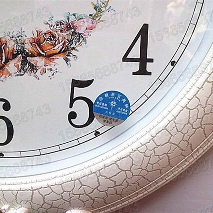 霸王机芯欧式客厅静音挂钟田园家饰钟表 时尚创意艺术石英钟 时钟