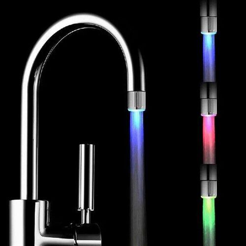 1pc LED Temperature Sensitive 3-Color Light-up Faucet