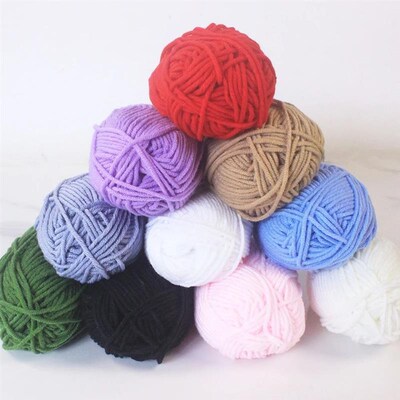 5Ply Soft Milk Cotton Knitting Yarn Needlework Dyed Lanas