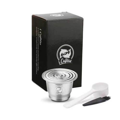 Nespresso Refillable Coffee Capsule Pod Stainless Steel Filt