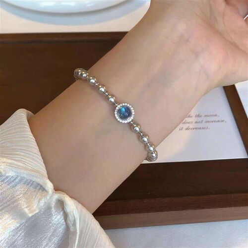 4Pcs Rings for Women Vintage Beaded Elastic Joint Ring Set S