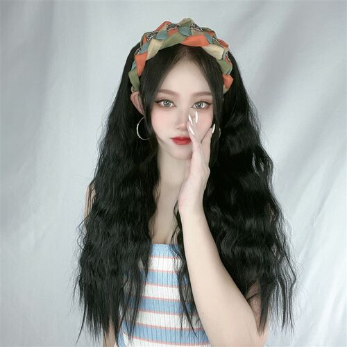 Hairband Half Wig Womens Water Wave Curly Simulation Long Ha