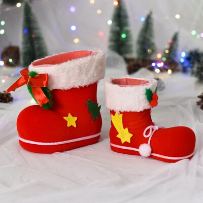 Christmas Decoration Christmas Boots Gift Bag Candy Box Plu