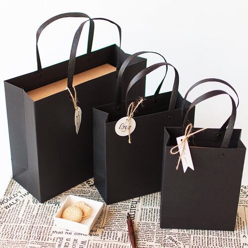 black giftbag boyfriend gift packaging bag and box business