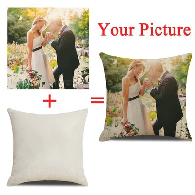 Custom Photos Cushion Covers DIY Logo Personalized Pillowcas