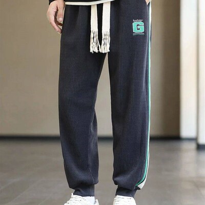 2023 Fall/Winter Corduroy Sweatpants Men Baggy Joggers Fashi