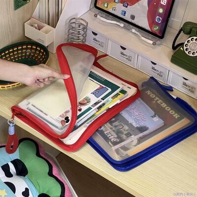 A4 file bag transparent large capacity miscellaneous storage