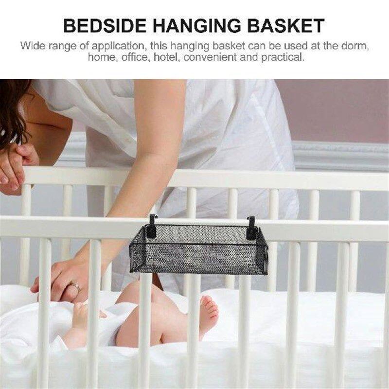 Wrought Iron Storage Hanging Basket Office Hook Organizer - 实物图