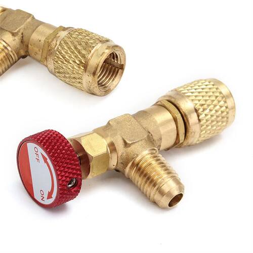 Red Knob R410A Refrigerant Copper Flow Control Valve For Cha