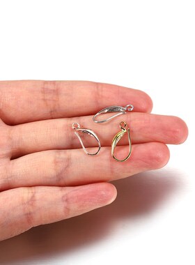 DIY Earring Findings Metal Glossy Ear Hook Clip Semifinished