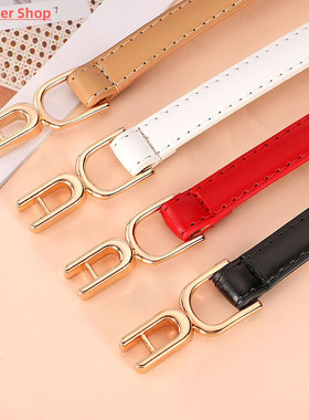 Belt dress simple versatile Fashion Women Leather Belt Thin