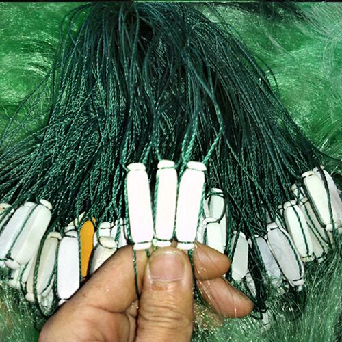 Depth1.5m*Length 80M 3 layer 3cm mesh gill net green fish tr