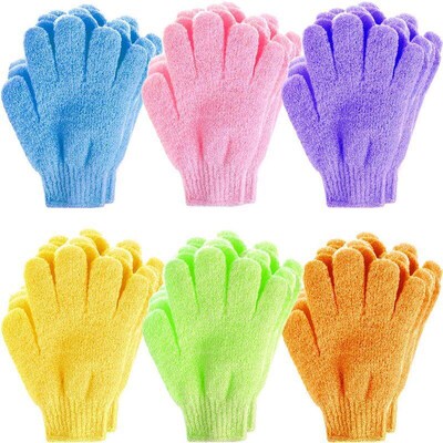 5finger Nylon Bath Glove Kids Shower Scrubber Colorful Bubbl