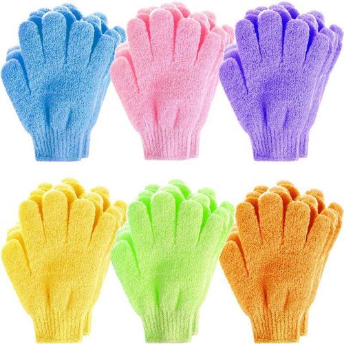 5finger Nylon Bath Glove Kids Shower Scrubber Colorful Bubbl