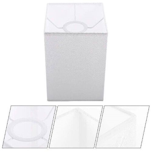 Square Lampshade Table Lamp Linen Coffee E27 Iron Frame